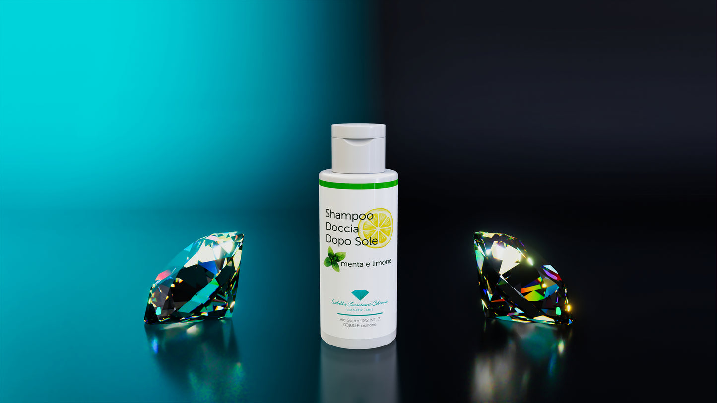 Shampoo doccia dopo sole menta e limone