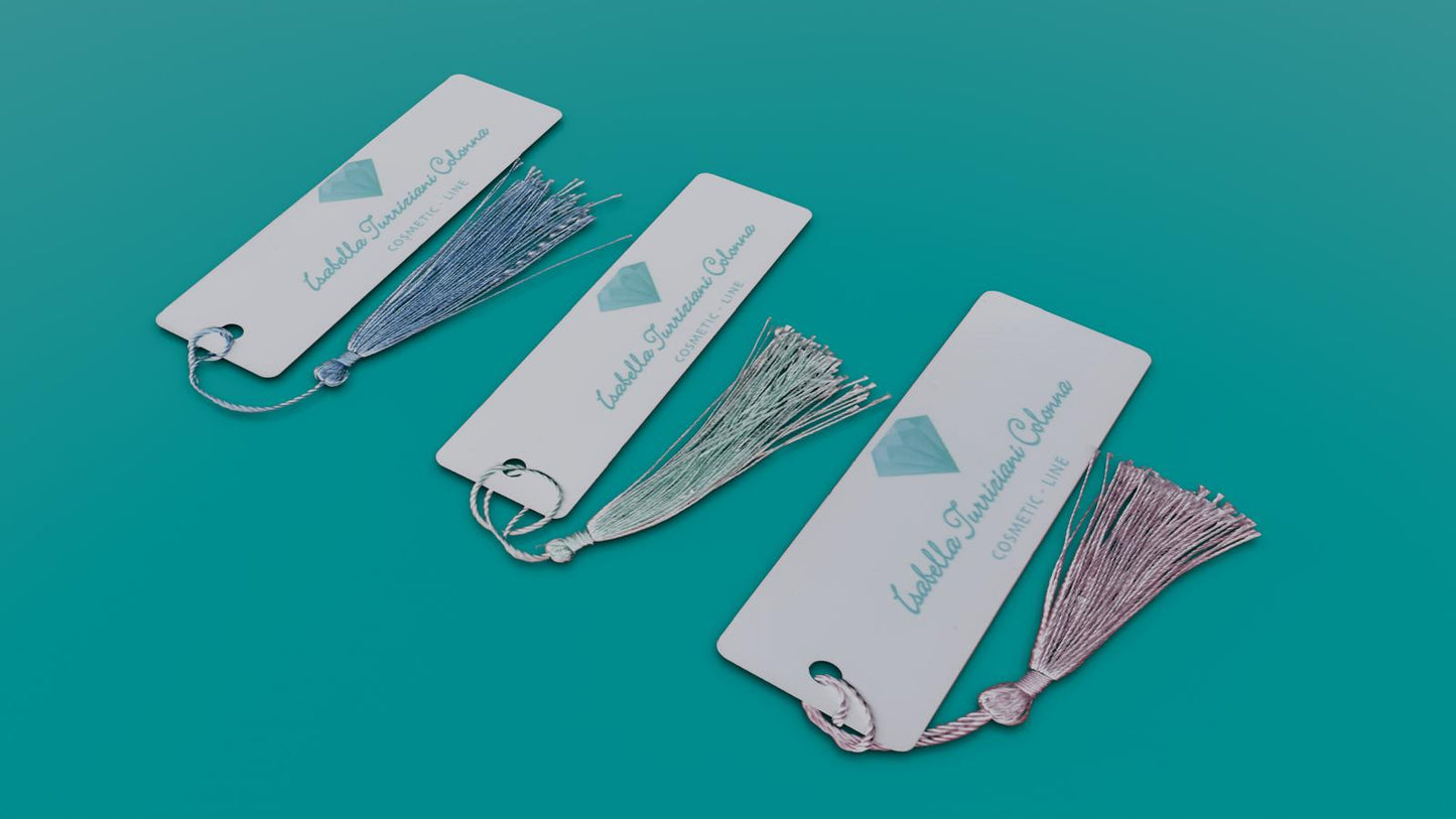 Segnalibro in 3 varianti di colore: azzurro, verde, rosa